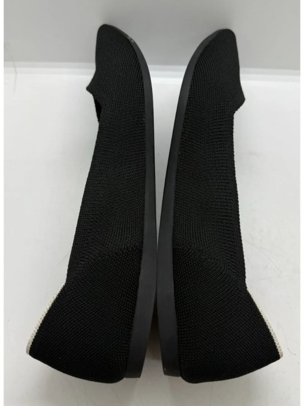 Rothy's The Point Black Knit Ballet Flats Shoes Women's 10.5 Preppy Minimalist